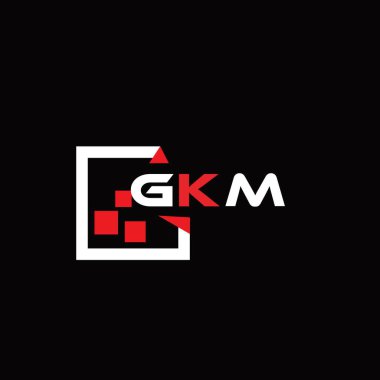 GKM yaratıcı minimalist harf logosu. GKM benzersiz vektör baş harfleri harf logosu tasarımı