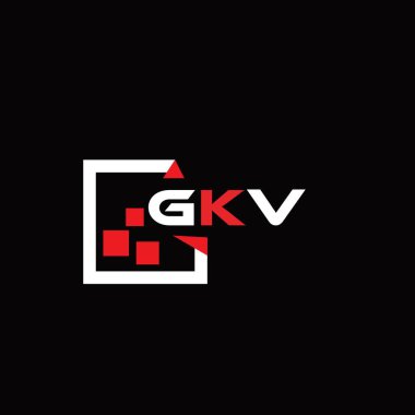 GKV yaratıcı minimalist harf logosu. GKV benzersiz vektör baş harfleri harf logosu tasarımı