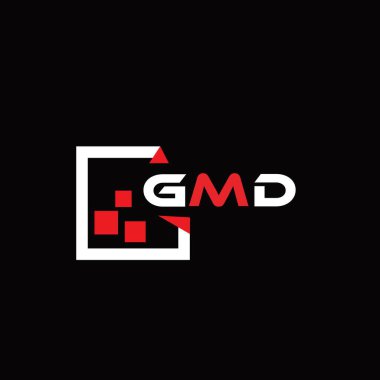 GMD yaratıcı minimalist harf logosu. GMD eşsiz vektör baş harfleri alfabe harfi logo tasarımı