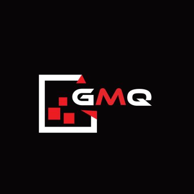 GMQ yaratıcı minimalist harf logosu. GMQ eşsiz vektör baş harfleri alfabe harfi logo tasarımı