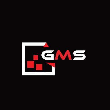 GMS yaratıcı minimalist harf logosu. GMS benzersiz vektör baş harfleri alfabe harfi logo tasarımı