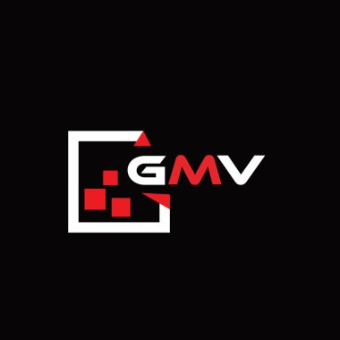 GMV yaratıcı minimalist harf logosu. GMV benzersiz vektör baş harfleri alfabe harfi logo tasarımı