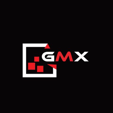 GMX yaratıcı minimalist harf logosu. GMX eşsiz vektör baş harfleri alfabe harfi logo tasarımı