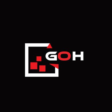 GOH yaratıcı minimalist harf logosu. GOH benzersiz vektör baş harfleri alfabe harfi logo tasarımı 