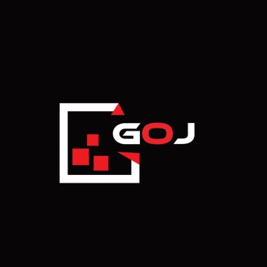 GOJ yaratıcı minimalist harf logosu. GOJ eşsiz vektör baş harfleri alfabe harfi logosu GOJ yaratıcı minimalist harf logosu. GOJ benzersiz vektör baş harfleri alfabe harfi logo tasarımı 