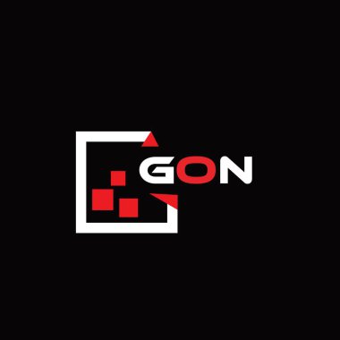 GON yaratıcı minimalist harf logosu. GON benzersiz vektör baş harfleri alfabe harf logosu tasarımı 