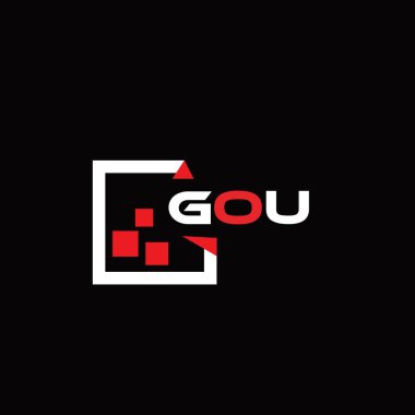 GOU yaratıcı minimalist harf logosu. GOU benzersiz vektör baş harfleri harf logosu tasarımı 