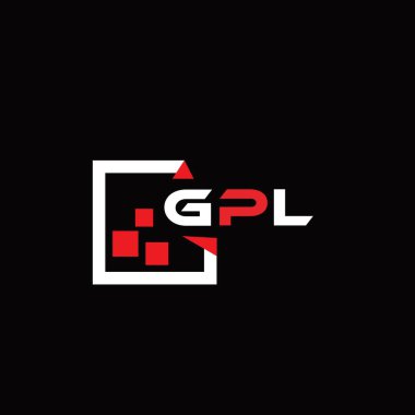GPL yaratıcı minimalist harf logosu. GPL benzersiz vektör baş harfleri harf logosu tasarımı 