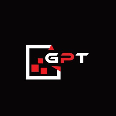 GPT yaratıcı minimalist harf logosu. GPT benzersiz vektör baş harfleri harf logosu tasarımı 