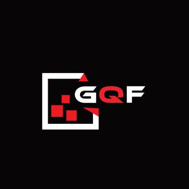 GQF yaratıcı minimalist harf logosu. GQF eşsiz vektör baş harfleri alfabe harfi logo tasarımı 