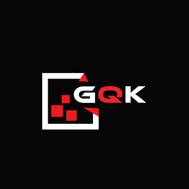 GQK yaratıcı minimalist harf logosu. GQK benzersiz vektör baş harfleri harf logosu tasarımı 
