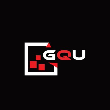 GQU yaratıcı minimalist harf logosu. GQU eşsiz vektör baş harfleri alfabe harf logosu tasarımı GQU yaratıcı minimalist harf logosu. GQU benzersiz vektör baş harfleri harf logosu tasarımı 