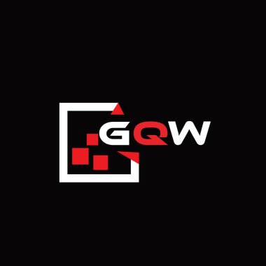 GQW yaratıcı minimalist harf logosu. GQW benzersiz vektör baş harfleri harf logosu tasarımı 