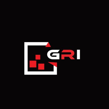 GRI yaratıcı minimalist harf logosu. GRI eşsiz vektör baş harfleri alfabe harf logosu tasarımı 