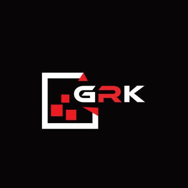 GRK yaratıcı minimalist harf logosu. GRK eşsiz vektör baş harfleri alfabe harf logosu tasarımı 