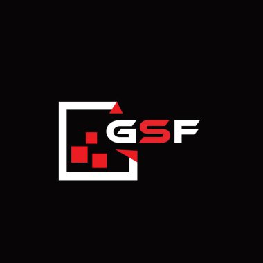 GSF yaratıcı minimalist harf logosu. GSF benzersiz vektör baş harfleri alfabe harfi logo tasarımı 