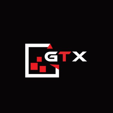 GTX yaratıcı minimalist harf logosu. GTX eşsiz vektör baş harfleri alfabe harfi logo tasarımı 