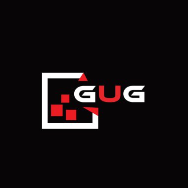 GUG yaratıcı minimalist harf logosu. GUG benzersiz vektör baş harfleri alfabe harfi logo tasarımı 