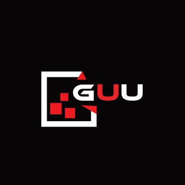 GUU yaratıcı minimalist harf logosu. GUU benzersiz vektör baş harfleri harf logosu tasarımı 