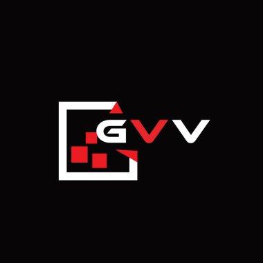GVV yaratıcı minimalist harf logosu. GVV eşsiz vektör baş harfleri alfabe harfi logo tasarımı 
