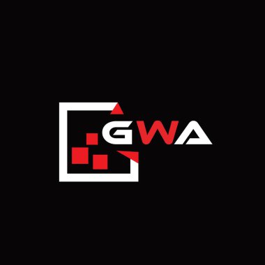 GWA yaratıcı minimalist harf logosu. GWA benzersiz vektör baş harfleri harf logosu tasarımı 