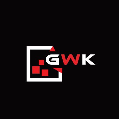 GWK yaratıcı minimalist harf logosu. GWK benzersiz vektör baş harfleri harf logosu tasarımı 