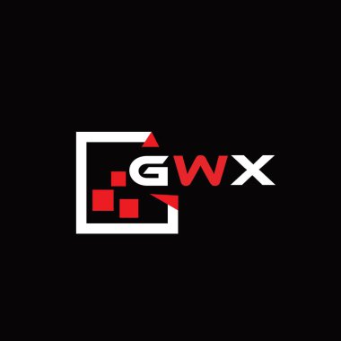 GWX yaratıcı minimalist harf logosu. GWX benzersiz vektör baş harfleri harf logosu tasarımı 