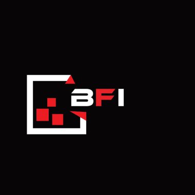 BFI yaratıcı minimalist harf logosu. BFI eşsiz vektör baş harfleri alfabe harfi logo tasarımı