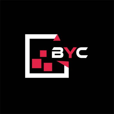 PrintBYC yaratıcı minimalist harf logosu. BYC benzersiz vektör baş harfleri harf logosu tasarımı