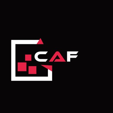 CAF yaratıcı minimalist harf logosu. CAF benzersiz vektör baş harfleri alfabe harfi logo tasarımı