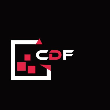 CDF yaratıcı minimalist harf logosu. CDF eşsiz vektör baş harfleri alfabe harf logosu tasarımı