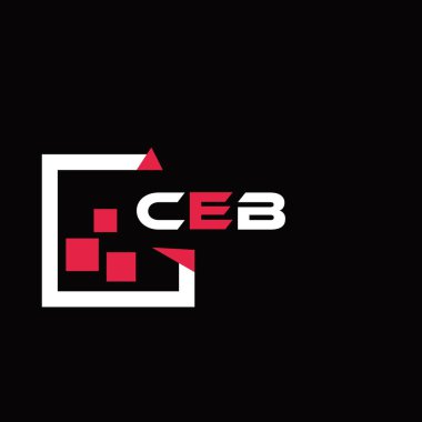 CEB yaratıcı minimalist harf logosu. CEB benzersiz vektör baş harfleri alfabe harfi logo tasarımı