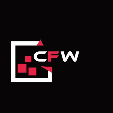 CFW yaratıcı minimalist harf logosu. CFW eşsiz vektör baş harfleri alfabe harfi logo tasarımı