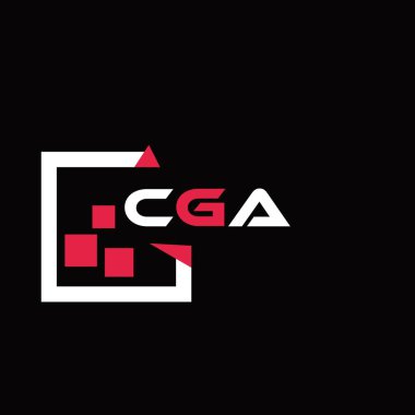 CGA yaratıcı minimalist harf logosu. CGA benzersiz vektör baş harfleri harf logosu tasarımı