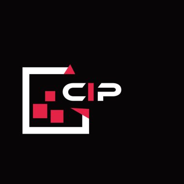 CIP yaratıcı minimalist harf logosu. CIP benzersiz vektör baş harfleri alfabe harf logosu tasarımı