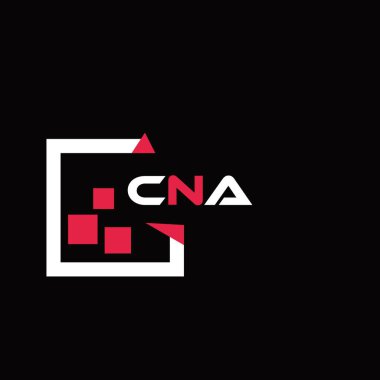 CNA yaratıcı minimalist harf logosu. CNA benzersiz vektör baş harfleri alfabe harf logosu tasarımı