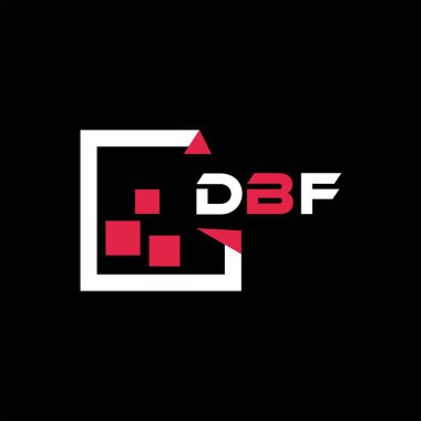 DBF yaratıcı minimalist harf logosu. DBF benzersiz vektör baş harfleri harf logosu tasarımı