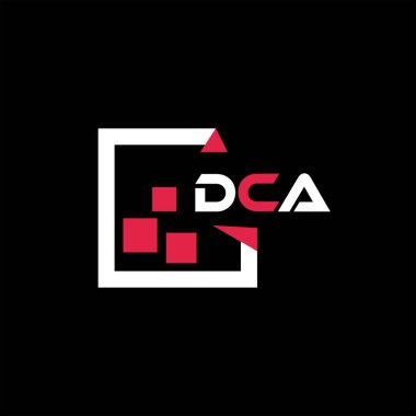 DCA yaratıcı minimalist harf logosu. DCA benzersiz vektör baş harfleri harf logosu tasarımı