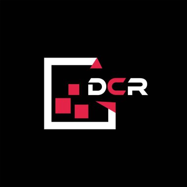 DCR yaratıcı minimalist harf logosu. DCR benzersiz vektör baş harfleri harf logosu tasarımı