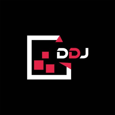 DJ yaratıcı minimalist harf logosu. DDJ benzersiz vektör baş harfleri harf logosu tasarımı