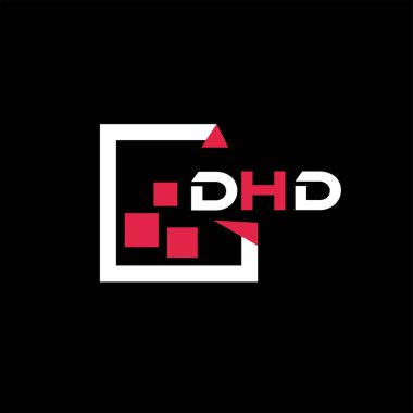 DHD yaratıcı minimalist harf logosu. DHD benzersiz vektör baş harfleri harf logosu tasarımı