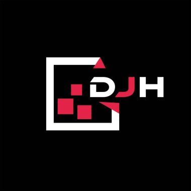 DJH yaratıcı minimalist harf logosu. DJH benzersiz vektör baş harfleri harf logosu tasarımı