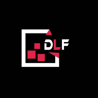 DLF yaratıcı minimalist harf logosu. DLF benzersiz vektör baş harfleri harf logosu tasarımı