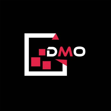 PrintDMO yaratıcı minimalist harf logosu. DMO benzersiz vektör baş harfleri harf logosu tasarımı