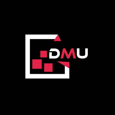 DMU yaratıcı minimalist harf logosu. DMU benzersiz vektör baş harfleri harf logosu tasarımı
