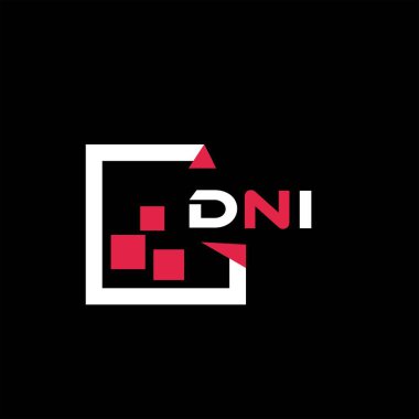 DNI yaratıcı minimalist harf logosu. DNI benzersiz vektör baş harfleri harf logosu tasarımı