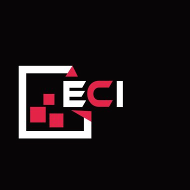 ECI yaratıcı minimalist harf logosu. ECI benzersiz vektör baş harfleri harf logosu tasarımı