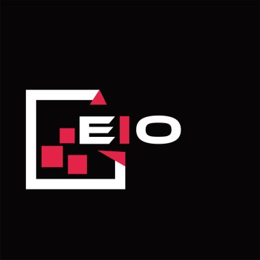 EIO yaratıcı minimalist harf logosu. EIO benzersiz vektör baş harfleri harf logosu tasarımı