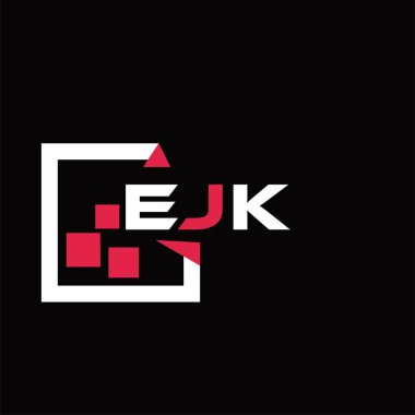 EJK yaratıcı minimalist harf logosu. EJK benzersiz vektör baş harfleri harf logosu tasarımı