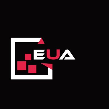 EUA yaratıcı minimalist harf logosu. EUA benzersiz vektör baş harfleri harf logosu tasarımı